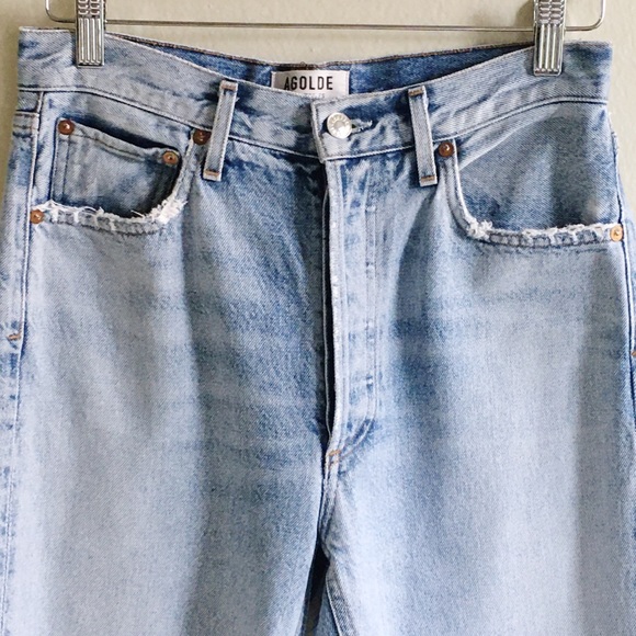 Agolde Riley High Rise Straight Crop Jeans - Picture 4 of 5
